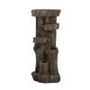 Rustic Tree Trunk 5-Tier Fountain With LED Light – Indoor/Outdoor Decor