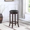 Dark & Medium Brown Swivel Bar Stools (Set of 2)