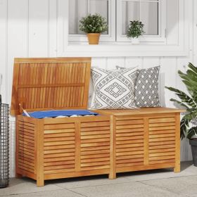 Garden Storage Box With Louver 59.1"x 19.7"x 22" Solid Wood Acacia