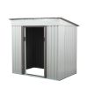 4 x 6 Ft Outdoor Storage Shed With Lockable Sliding Doors & Vents
