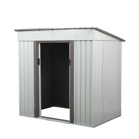 4 x 6 Ft Outdoor Storage Shed With Lockable Sliding Doors & Vents