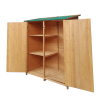 Garden Storage Shed With Wood Natural Finish & Flat Roof 63.58" x 24.6" x 53.15"
