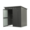Outdoor Galvanized Metal Storage Lockable Double Door Shed 5.7 x 3Ft