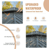 10'x12' Hardtop Galvanized Steel Double Roof Gazebo With Netting & Curtains