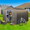 8 x 10 Ft Outdoor Metal Storage Shed Grey