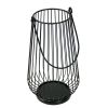 12" Metal Wire Lantern For Candles Black