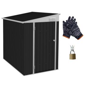 4' x 6' Metal Storage Shed With Lockable Door & 2 Air Vents
