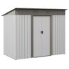 7' x 4' Metal Outdoor Storage Shed With Sliding Doors & Air Vents