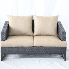 Wicker Outdoor Loveseat With Cushions