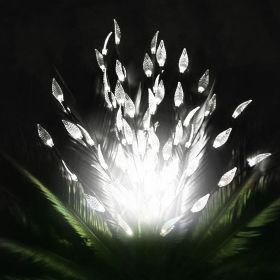 3 Pack Of 60-LED Solar-Powered Garden Lights With Tree Branch & Leaf