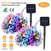 Set Of 2 Solar-Powered String Lights With 50 LED Sakura Blossom Beads