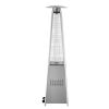 Patio Heater for Outdoor Use, 48000BTU Pyramid Propane Heater w/Wheels, Quartz Glass Tube Outdoor Patio Flame Heater for Patio, Party, Backyard