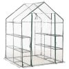 Greenhouse With 8 Shelves 4.7'x4.7'x6.4'