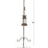 DecMode Rustic Metal Lantern (16"W, 54"H, Rust)