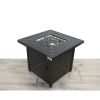 LSI 25" H Steel Outdoor Fire Pit Table with Lid ( Grey )