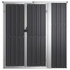 Garden Tool Shed Anthracite 63.4"x 35"x 63.4" Galvanized Steel