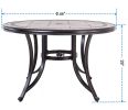 5 Piece Outdoor Dining Set With Sling Chairs & Porcelain Top Table