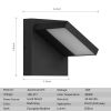 Inowel Wall-Mounted Sconce LED Waterproof IP54 Adjustable Head For Outdoor Use