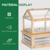 Raised Garden Bed With Polycarbonate Greenhouse & Wooden Frame 48" x 24" x 32"