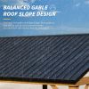 12x20ft Hardtop Galvanized Steel Gable Roof Outdoor Gazebo