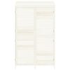 Garden Shed White 40.2"x 20.5"x 68.7" Solid Fir Wood