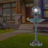 Solar Light Bird Bath With Flower Planter
