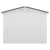 8' x 8' Outdoor Metal Shed With Double Sliding Doors & 4 Vents