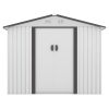 8' x 8' Outdoor Metal Shed With Double Sliding Doors & 4 Vents