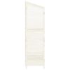 Garden Shed White 40.2"x 20.5"x 68.7" Solid Fir Wood