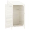 Garden Shed White 21.7"x 20.5"x 44.1" Solid Fir Wood