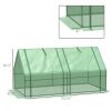 6' x 3' x 3' Portable Tunnel Greenhouse With Large Zipper Doors & Water/UV PE Cover