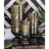 Eclectic Lantern Set 9", 13", 16" Heights Brown 3 - Piece Collection