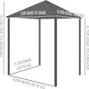 Galvanized Steel Roof Outdoor Garden Gazebo