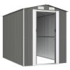 Garden Shed Light Gray 75.6"x 107.9"x 87.8" Made Of Galvanized Steel