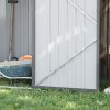 3.3' x 3.4' Galvanized Metal Garden Storage Shed For Outdoor Tools