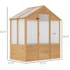 Outdoor Wooden Polycarbonate Walk-in Greenhouse
