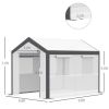 10' L x 7' W x 7' H Walk-In Tunnel Greenhouse With Roll-Up Windows