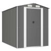Garden Shed Light Gray 75.6"x 107.9"x 87.8" Made Of Galvanized Steel