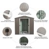 6Ft x 5Ft Outdoor Metal Storage Gray Shed