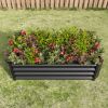 4 x 2 x 1 Ft Black Metal Raised Garden Bed For Flowers Plants Vegetables & Herbs