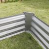 Silver Metal Outdoor Raised Garden Bed (6 x 3 x 1 ft)