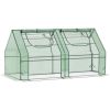 Portable Greenhouse With Two Covers, Steel Frame & 2 Roll-Up Windows