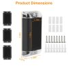 Set Of 4 Solar Waterproof Wall Lights With Sensors For Outdoor Fences & Patios