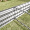 Silver Metal Outdoor Raised Garden Bed (6 x 3 x 1 ft)