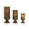 Eclectic Lantern Set 9", 13", 16" Heights Brown 3 - Piece Collection