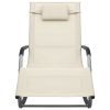 Sun Loungers 2 pcs Textilene Cream and Gray