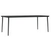 9 Piece Rattan Patio Dining Set Dark Gray