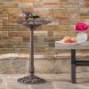 Lancaster Outdoor Aluminum & Iron Top Bronze Bird Bath