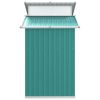 Green Garden Shed 106.3"x 51.2"x 82.1" Crafted From Galvanized Steel