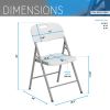 Techni Home Granite White Folding Chairs â€“ Set of 4